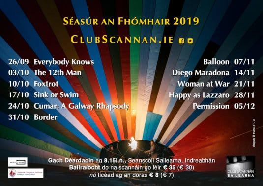 ClubScannan Séasúr An Fhómhair 2019 Postaer ardtaifigh thumb